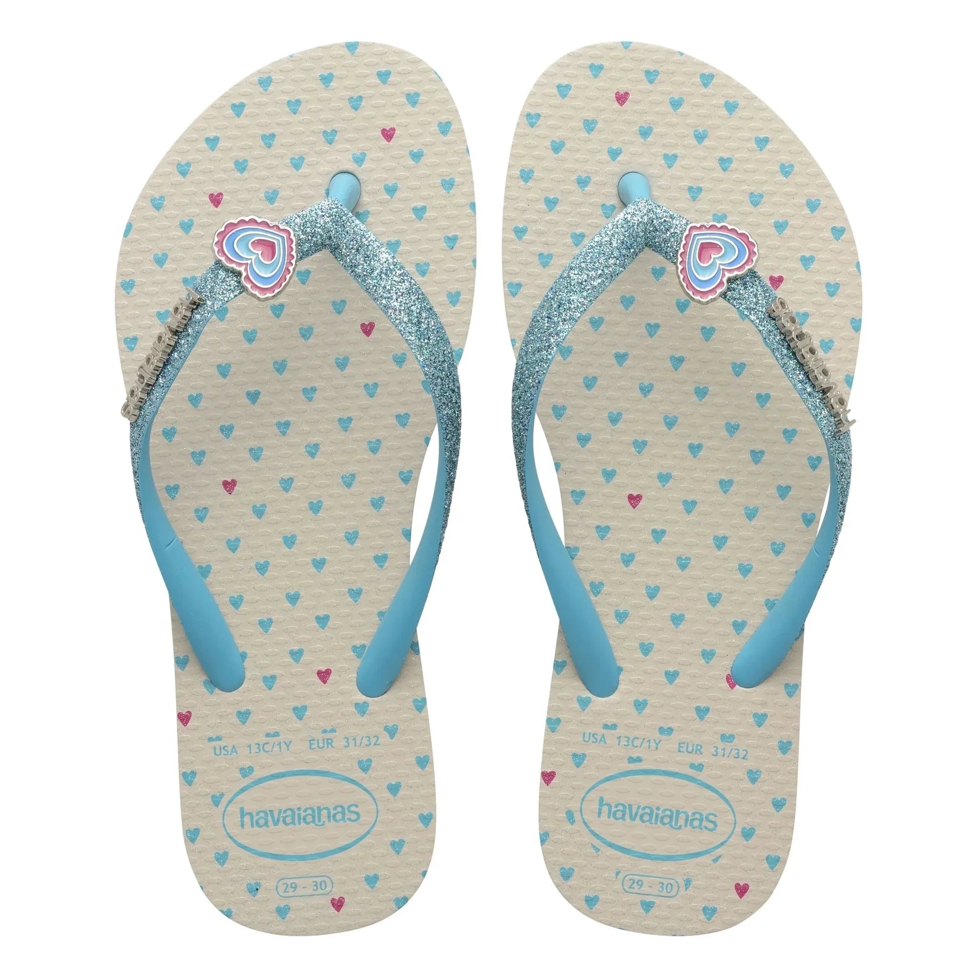 Havaianas - Chanclas planas con purpurina | Beige