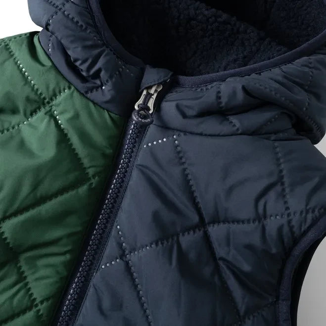 Liewood - Diana Chaleco estilo Sherpa, fabricado con fibras recicladas | azul noche