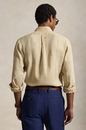 Camisa deportiva de lino de manga larga para hombre Polo Ralph Lauren