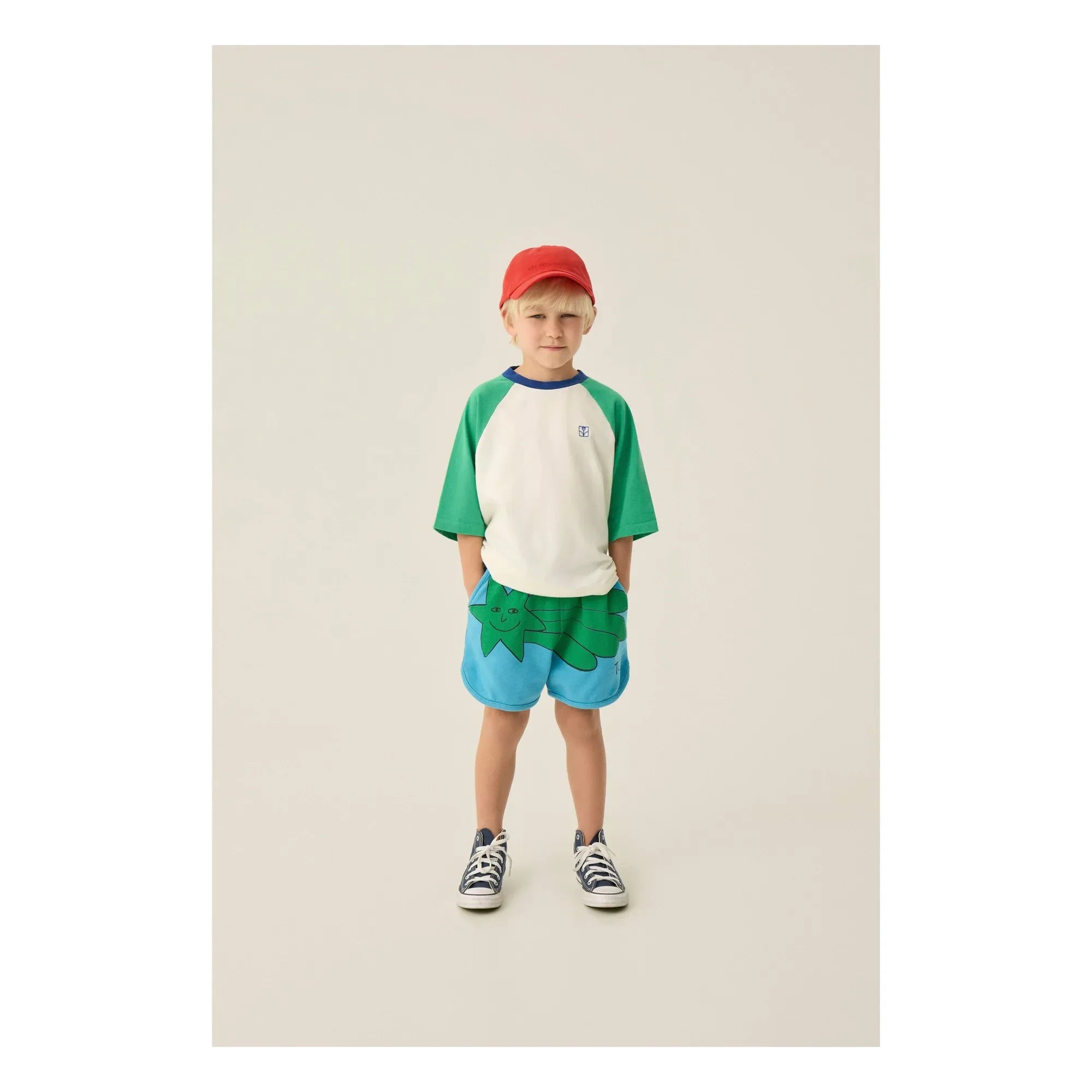 Camiseta de bloques de color oversize The Campamento | Crudo