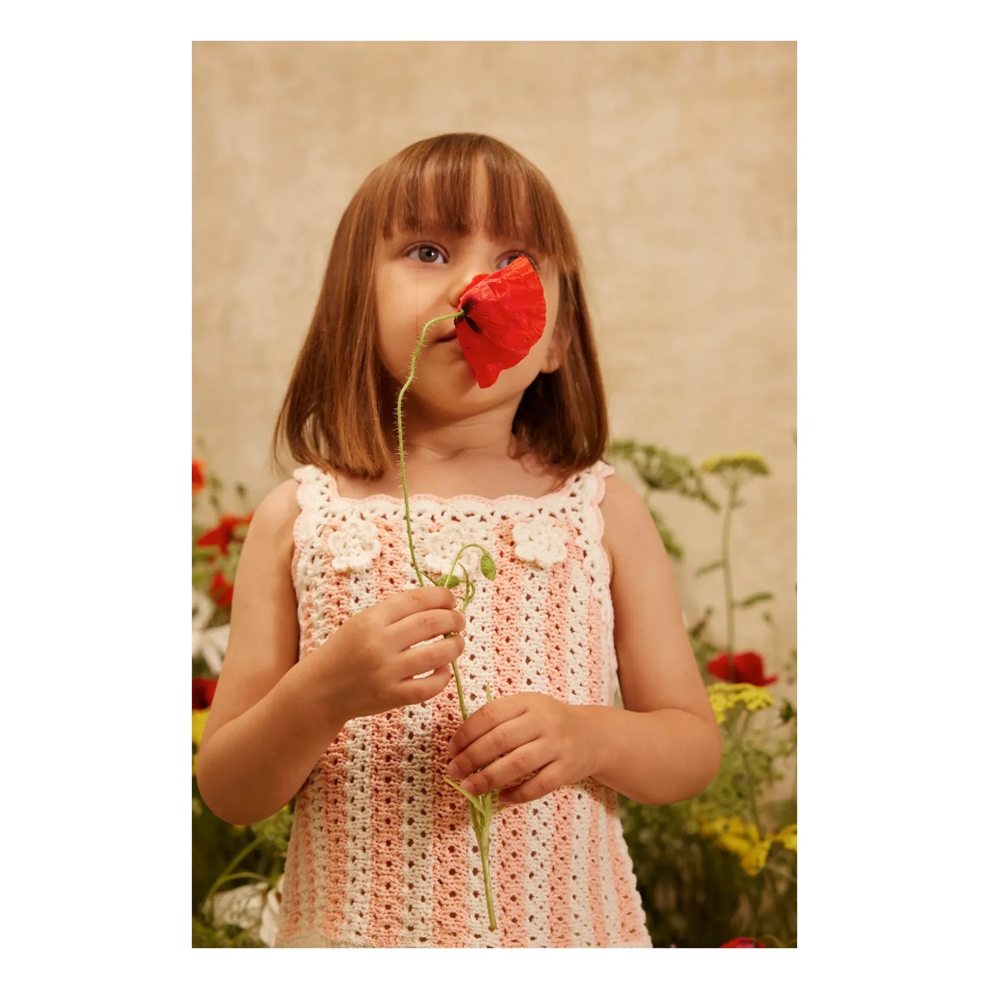 Louise Misha - Top de malla a rayas Larya | Rosa