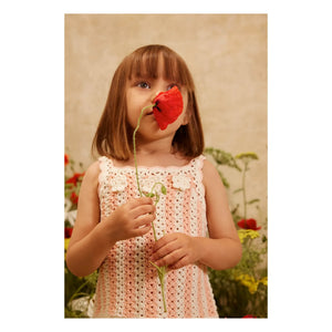 Louise Misha - Top de malla a rayas Larya | Rosa