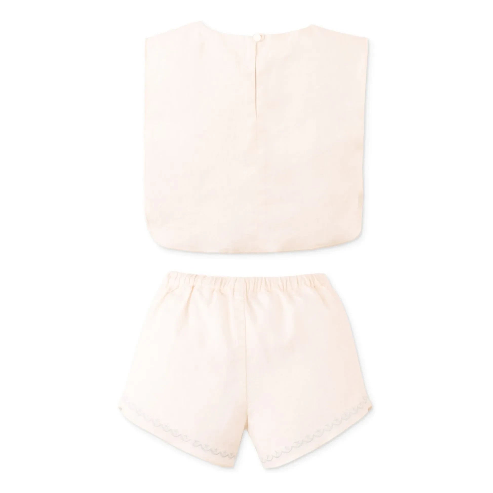 Gingersnaps - Conjunto de top y shorts de lino de Sharpay | Crudo