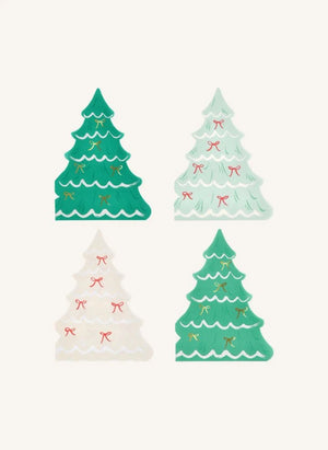 Meri Meri - Servilletas en forma de árbol de Navidad - Juego de 16