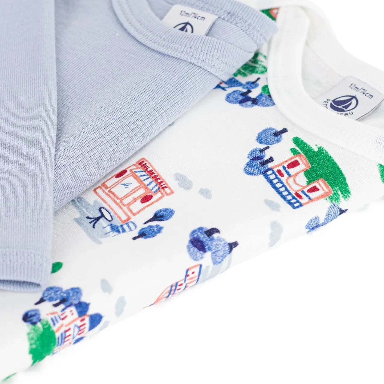 Petit Bateau - 3’lü Body Seti Paris Organik Pamuk | Beyaz