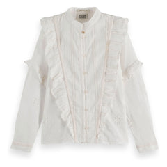Scotch & Soda - Blusa con volantes | Crema