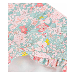 Petit Bateau - Parte de Abajo de Bikini Estampado Floral | Turquesa