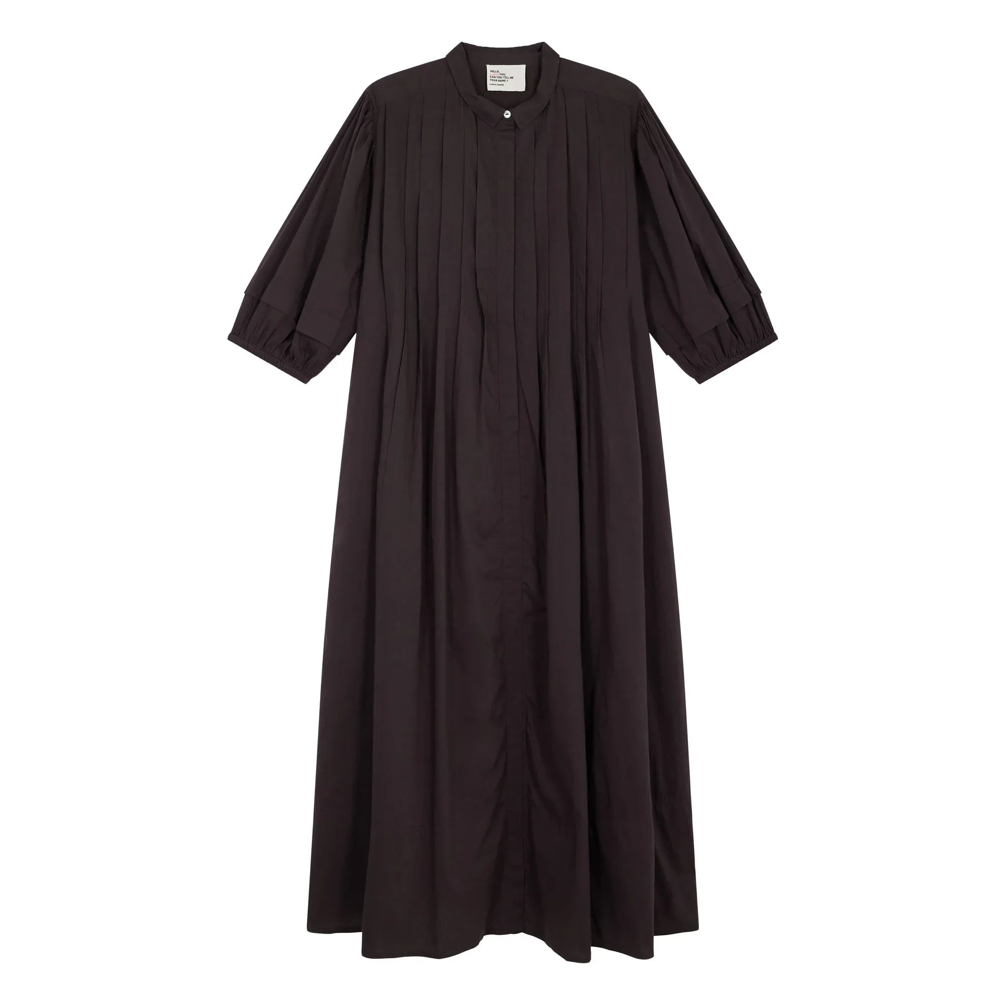 Leon & Harper - Vestido de algodón orgánico Roca | Carbon
