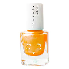 Inuwet - Esmalte de uñas infantil al agua con mango - 5 ml | Naranja neón