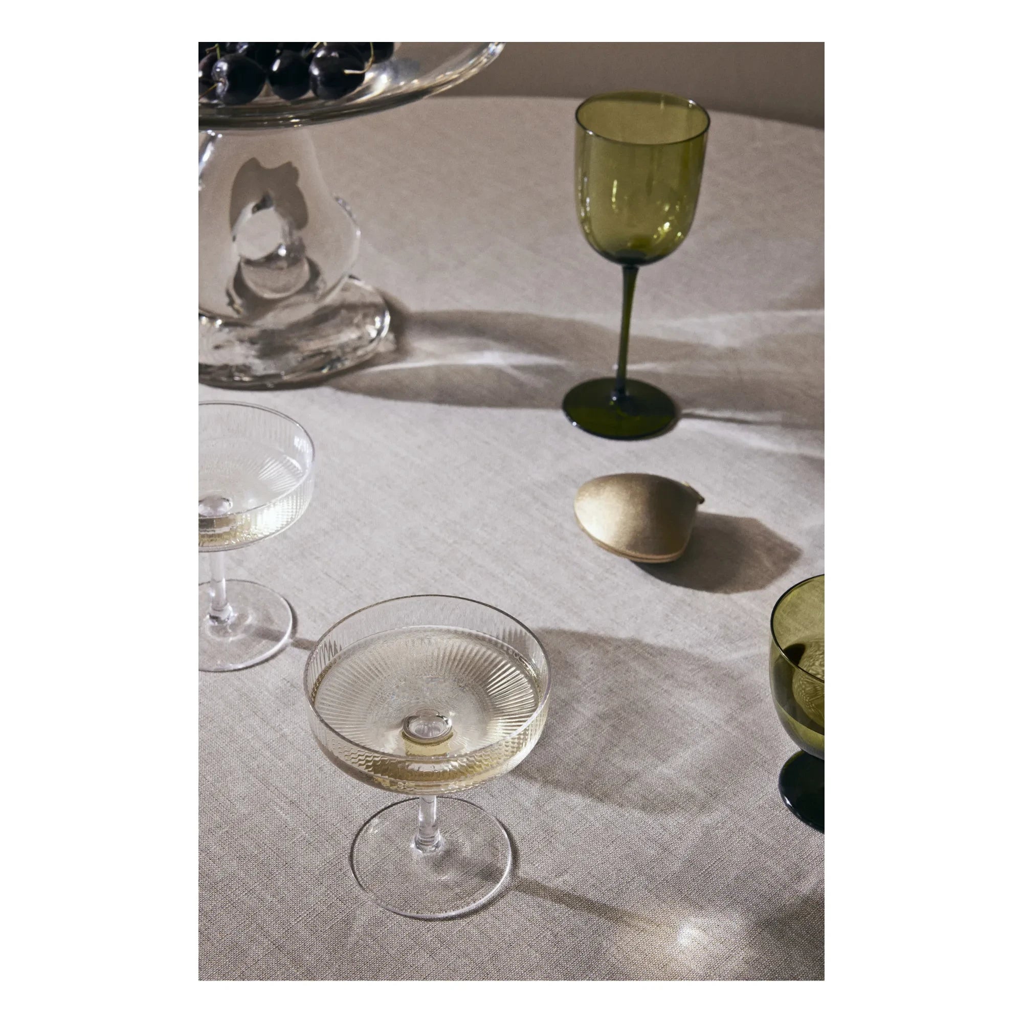 Ferm Living - Copas de champán Ripple - Juego de 2