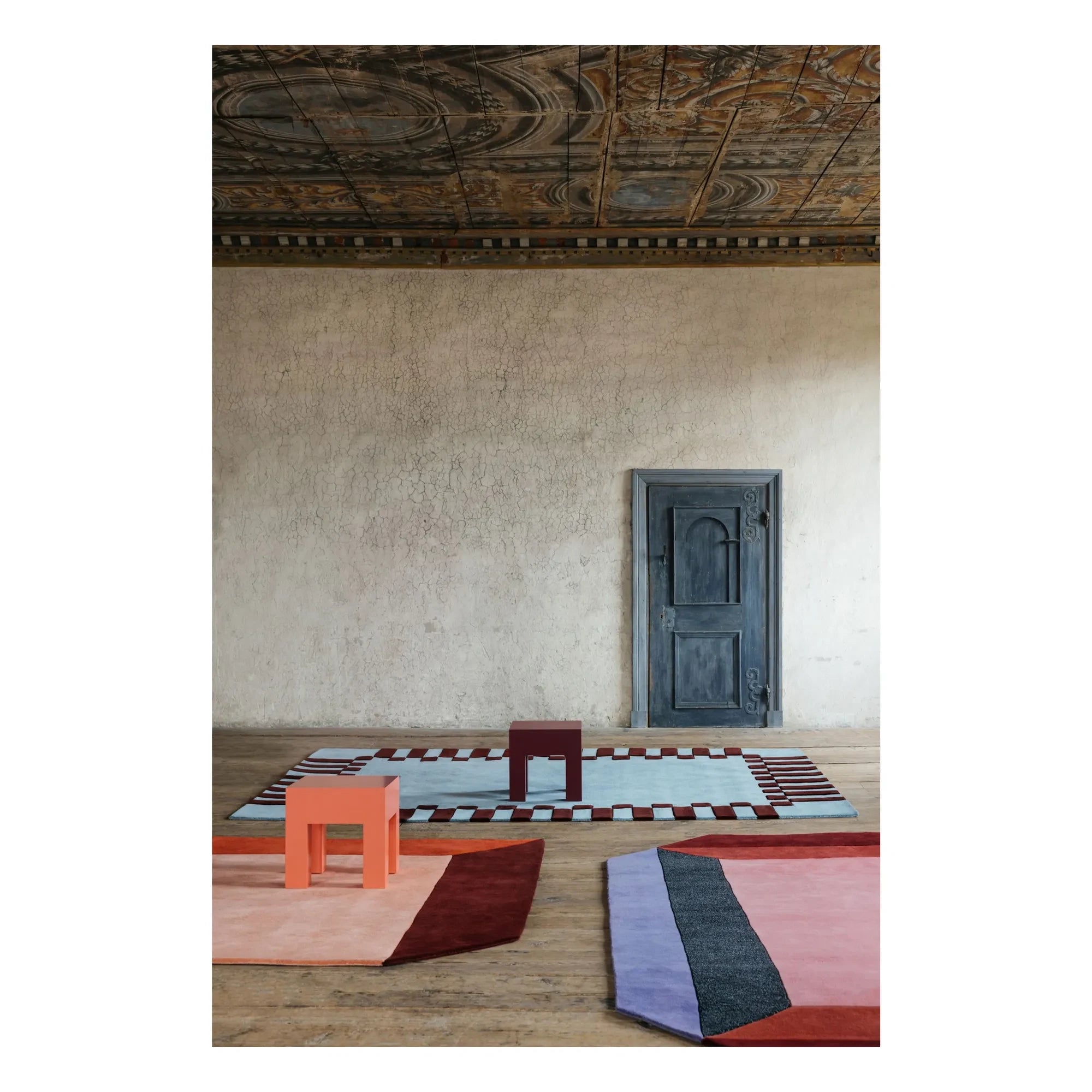 Layered - Alfombra de lana Teklan Box, Tekla Evelina Severin | Coral