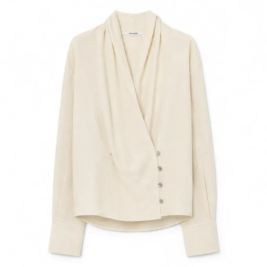 Pomandère - Blusa cruzada | Crema