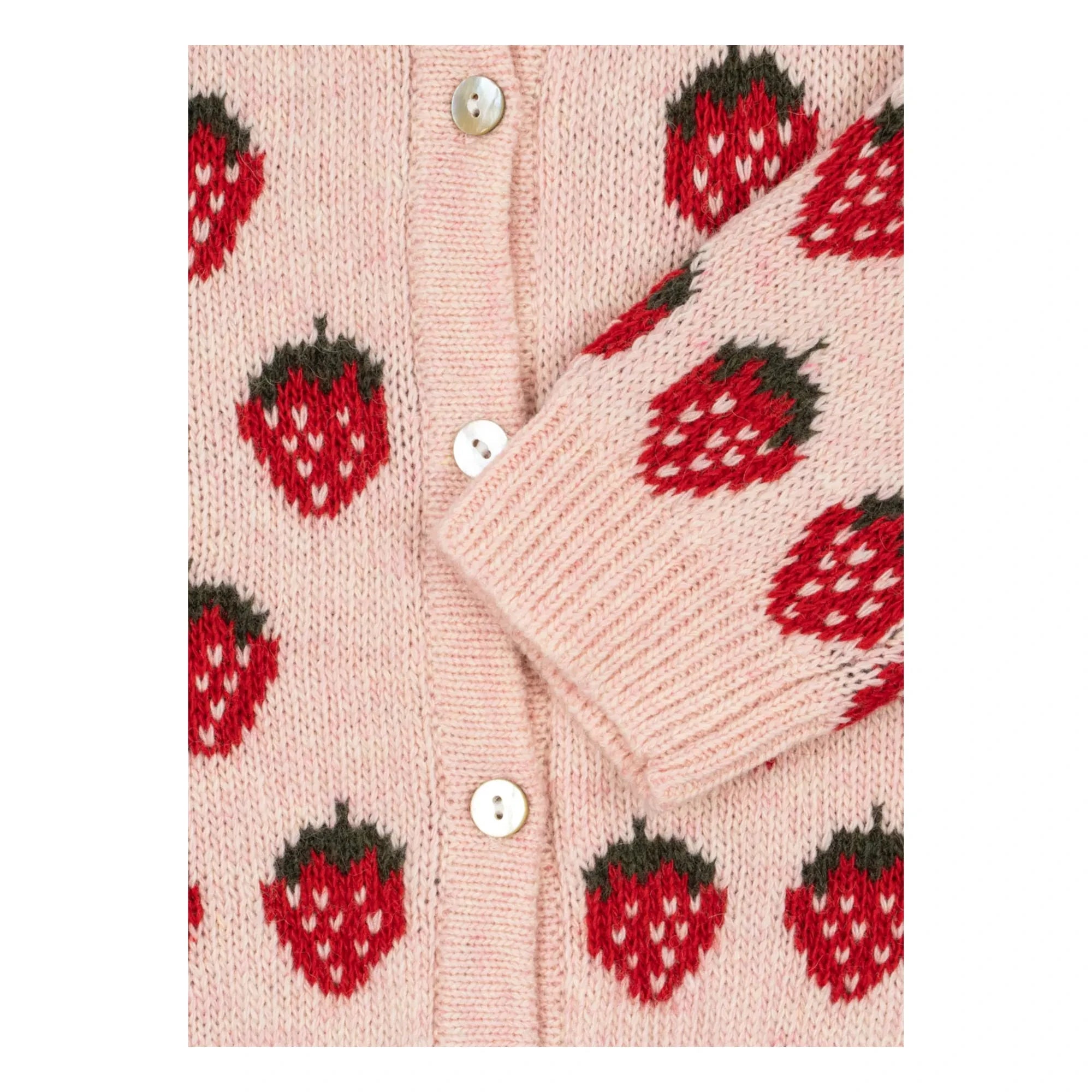 Konges Sløjd - Chaleco de lana Belou Strawberry | Rosa