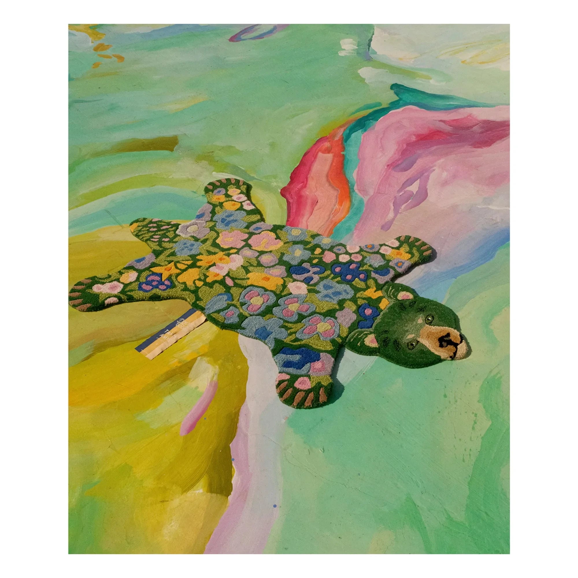 Doing Goods - Alfombra de oso de lana Josie Jardin | Verde