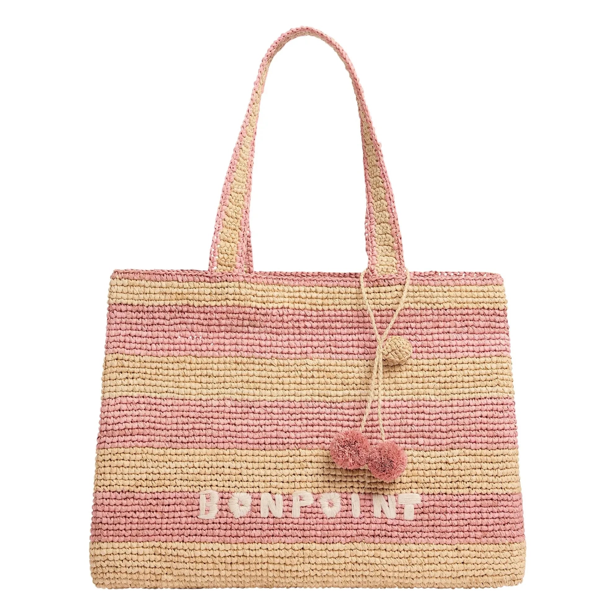 Bonpoint - Bolso de rafia a rayas Esma | Natural
