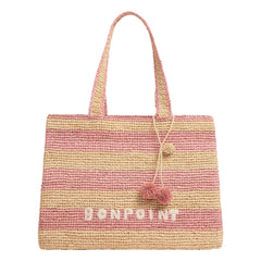 Bonpoint - Bolso de rafia a rayas Esma | Natural