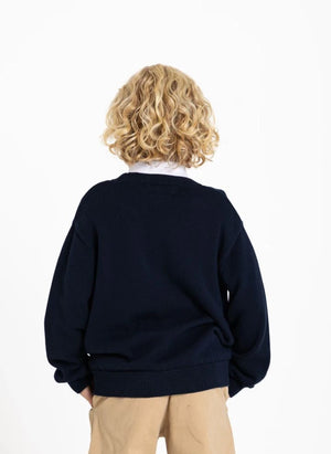 Smallable Kid - Chaqueta de punto orgánica Harcourt | Azul marino