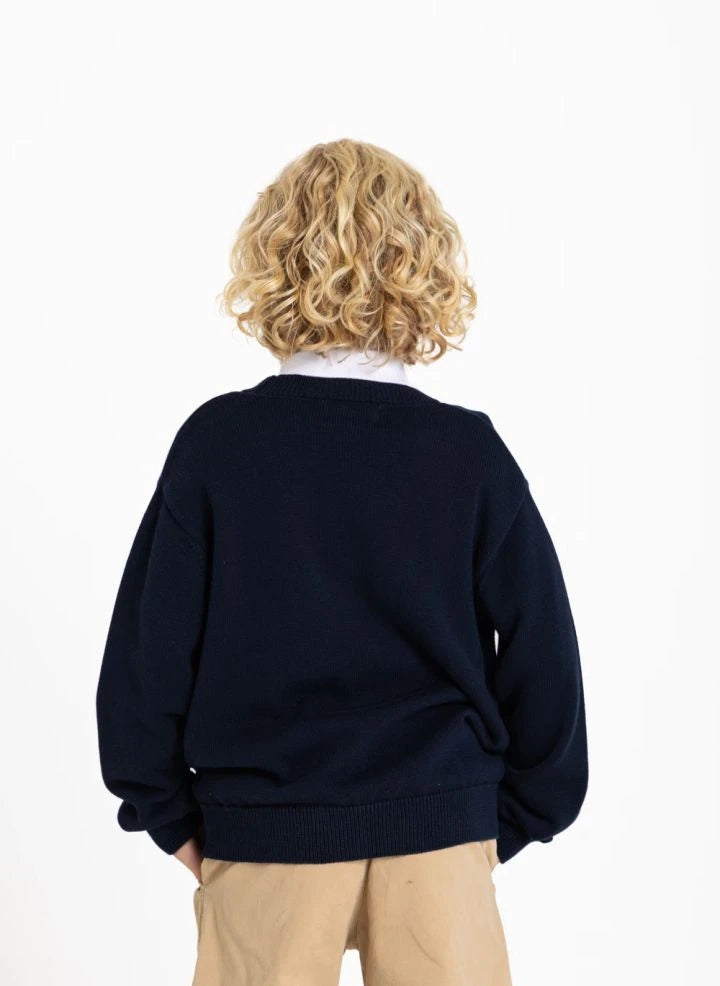 Smallable Kid - Chaqueta de punto orgánica Harcourt | Azul marino