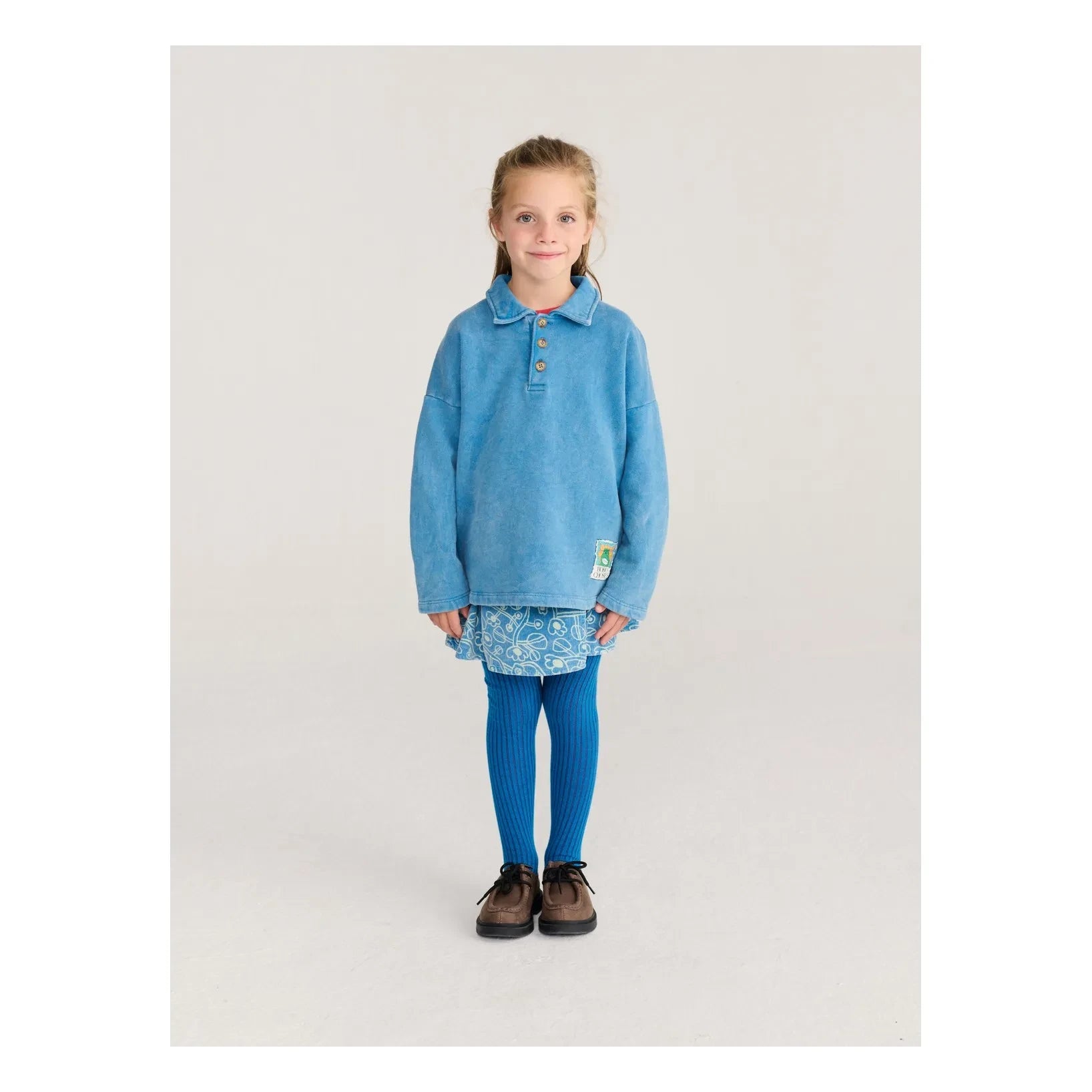 Bobo Choses - Organik Pamuklu Sweat Polo | Mavi