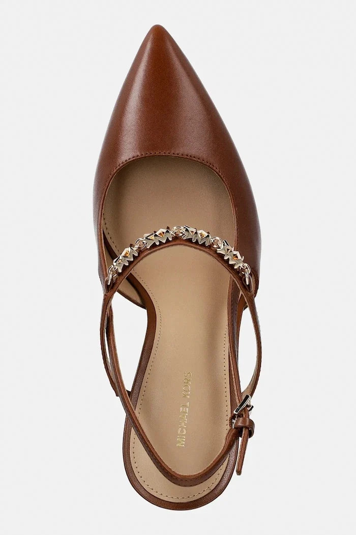 MICHAEL Michael Kors Dina Flex High Sling Pump Zapatos de tacón fino de cuero