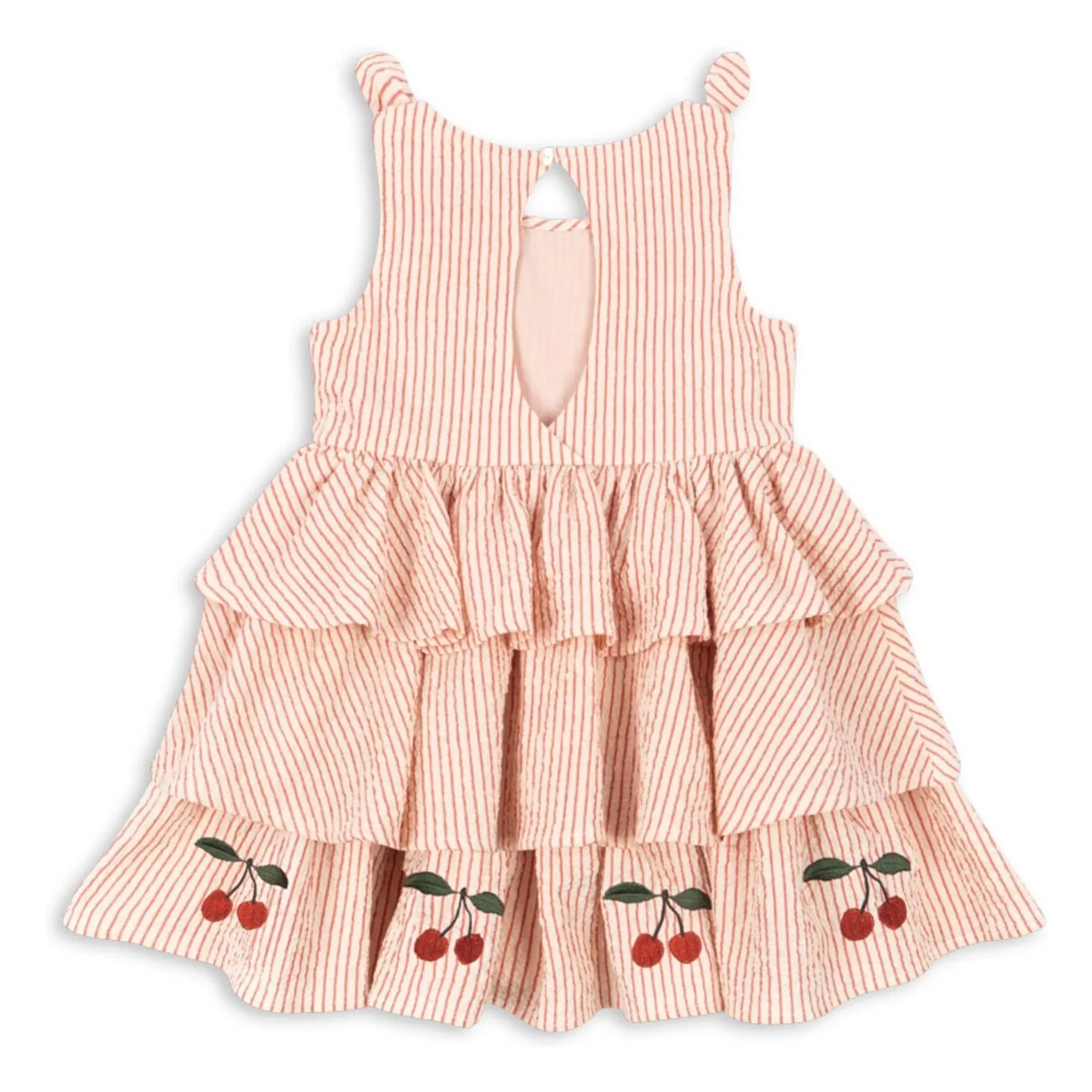 Konges Sløjd - Vestido de algodón orgánico a rayas Ellie | Rojo