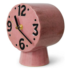 HKliving - Reloj retro de cerámica | Rosa