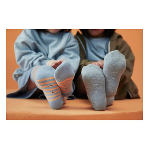 Gray Label - Calcetines cortos de algodón orgánico a rayas | Albaricoque