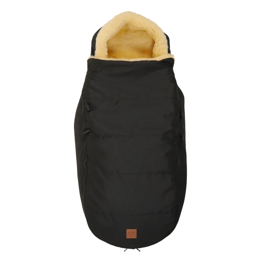 Kaiser - Saco de piel de oveja prémium para pies | Negro