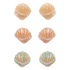 Mimi & Lula - Set de 6 pinzas mini conchas marinas | Crema