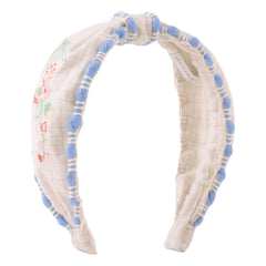 Gingersnaps - Diadema bordada Delta Keten | Blanco