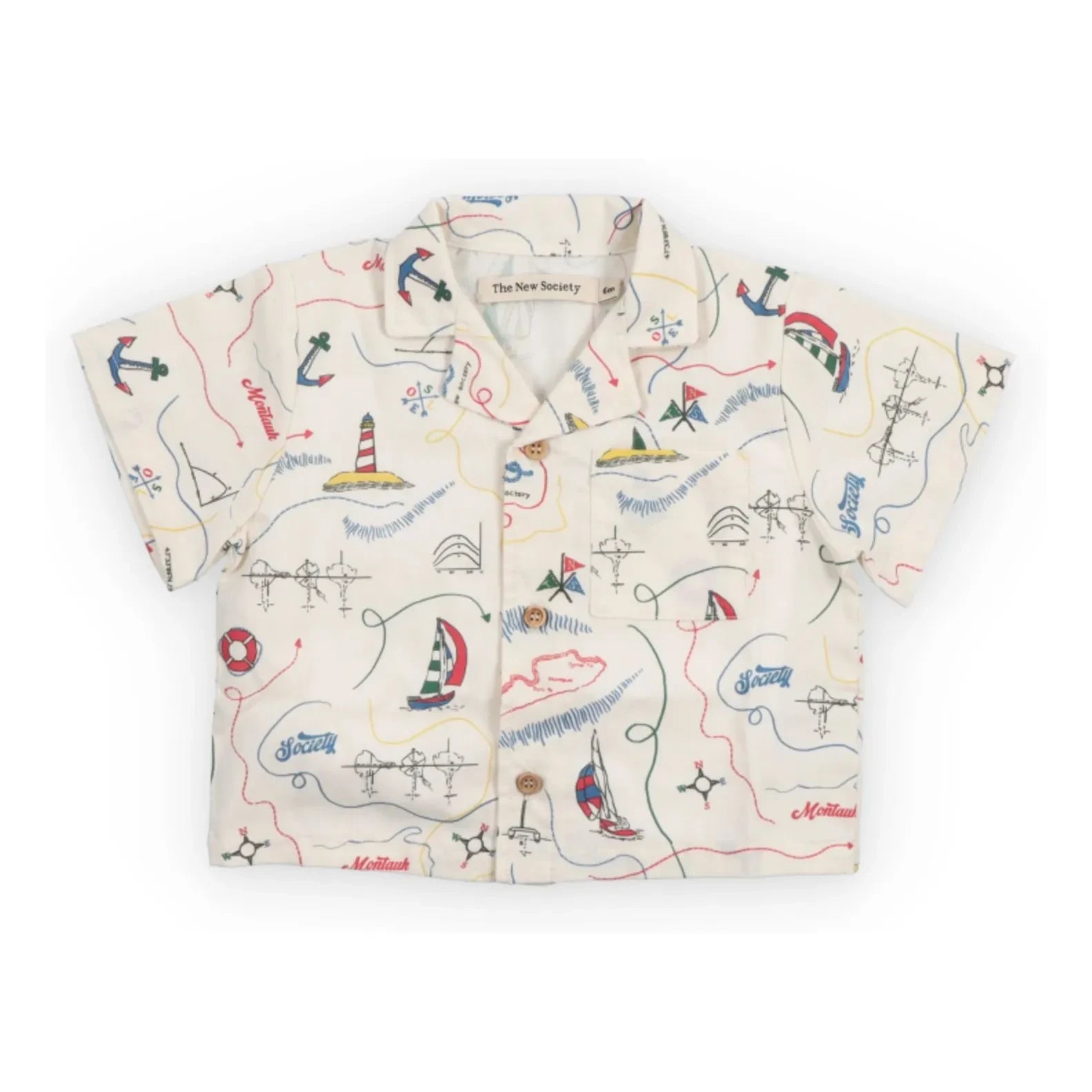 the new society - Clove Bateaux Camisa de bebé de algodón BCI | Crudo