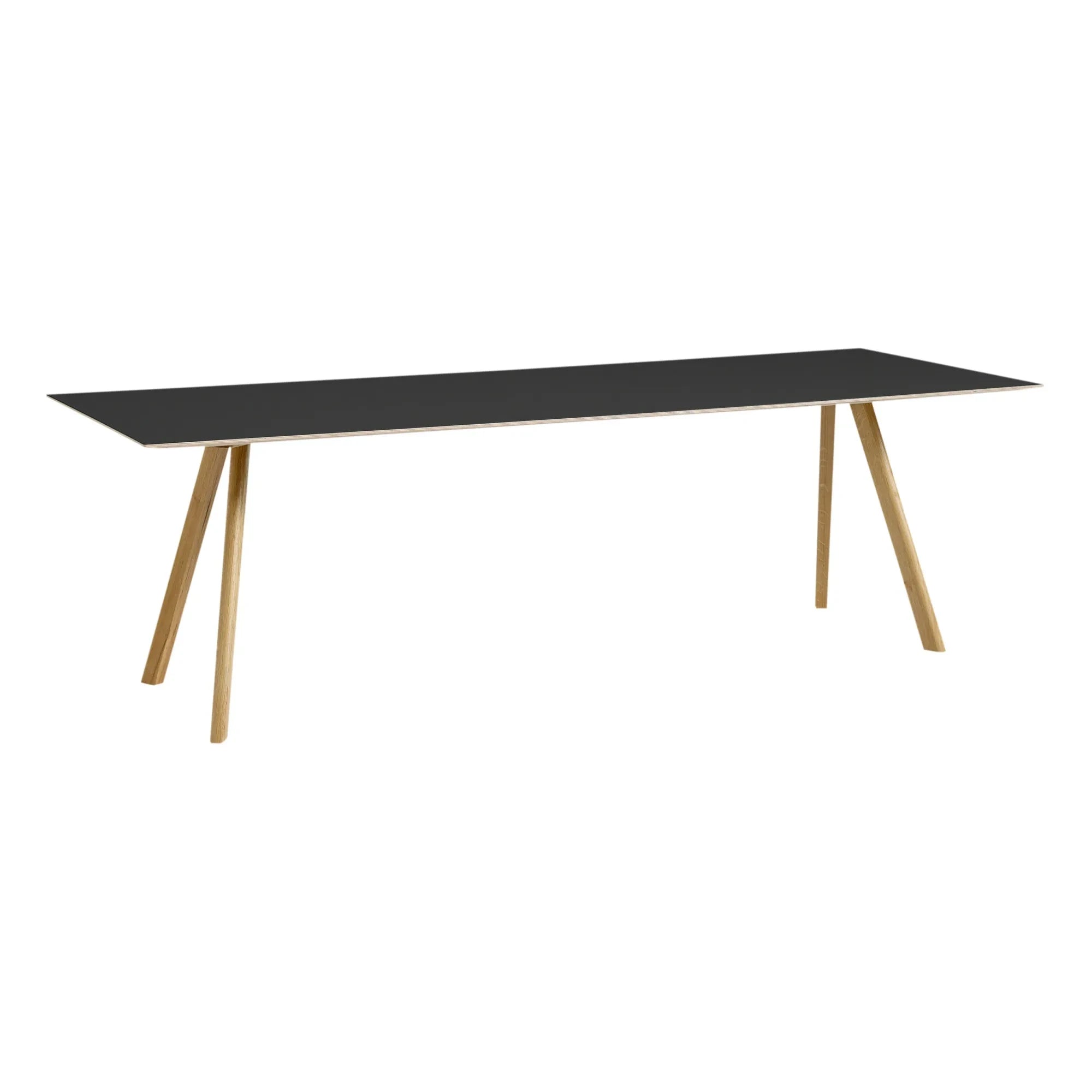 Hay - CPH30 Mesa pulida, base de roble | Negro