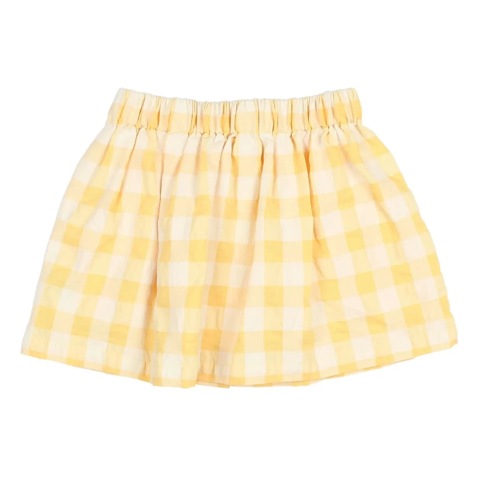 Búho - Falda de seersucker de cuadros vichy | Amarillo