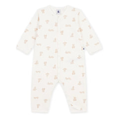 Petit Bateau - Sleep Well Teddy Bear Pijama Organik Pamuk Tubic | Beyaz