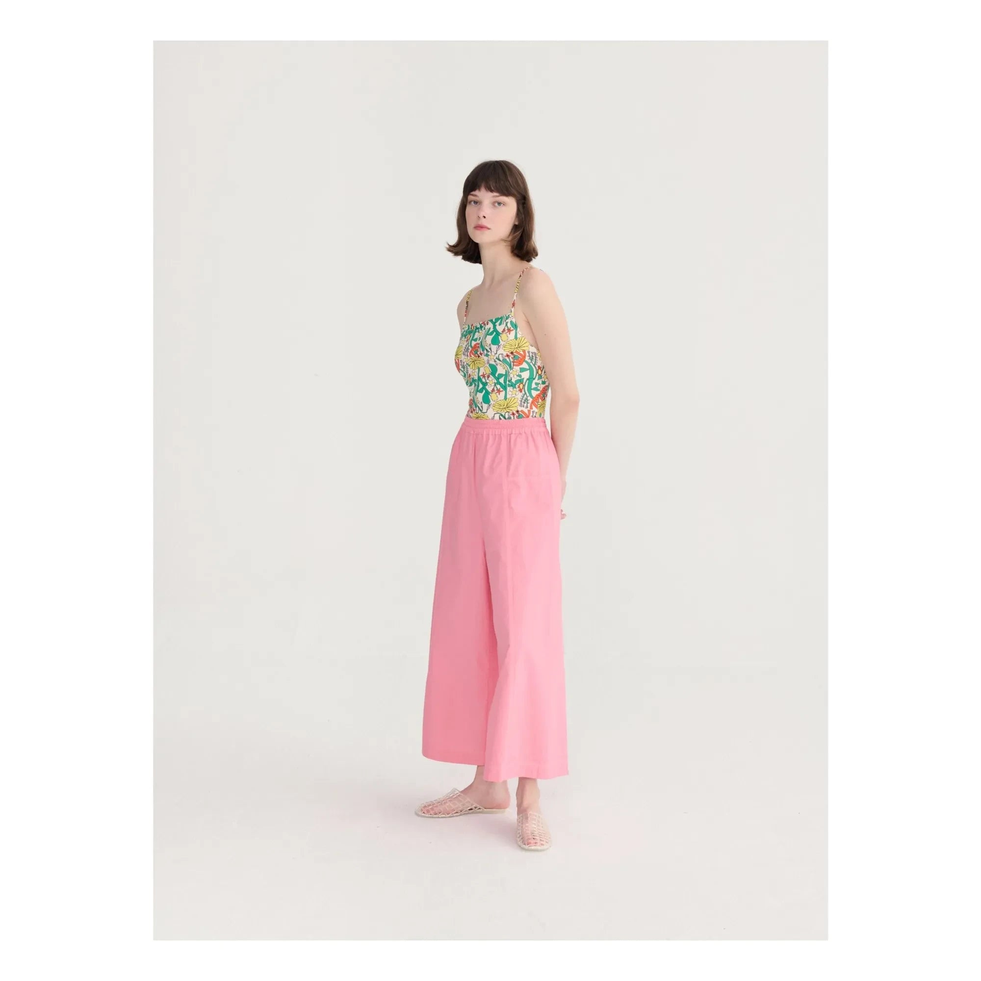 Bobo Choses - Pantalones de algodón orgánico Paper Touch | Rosa