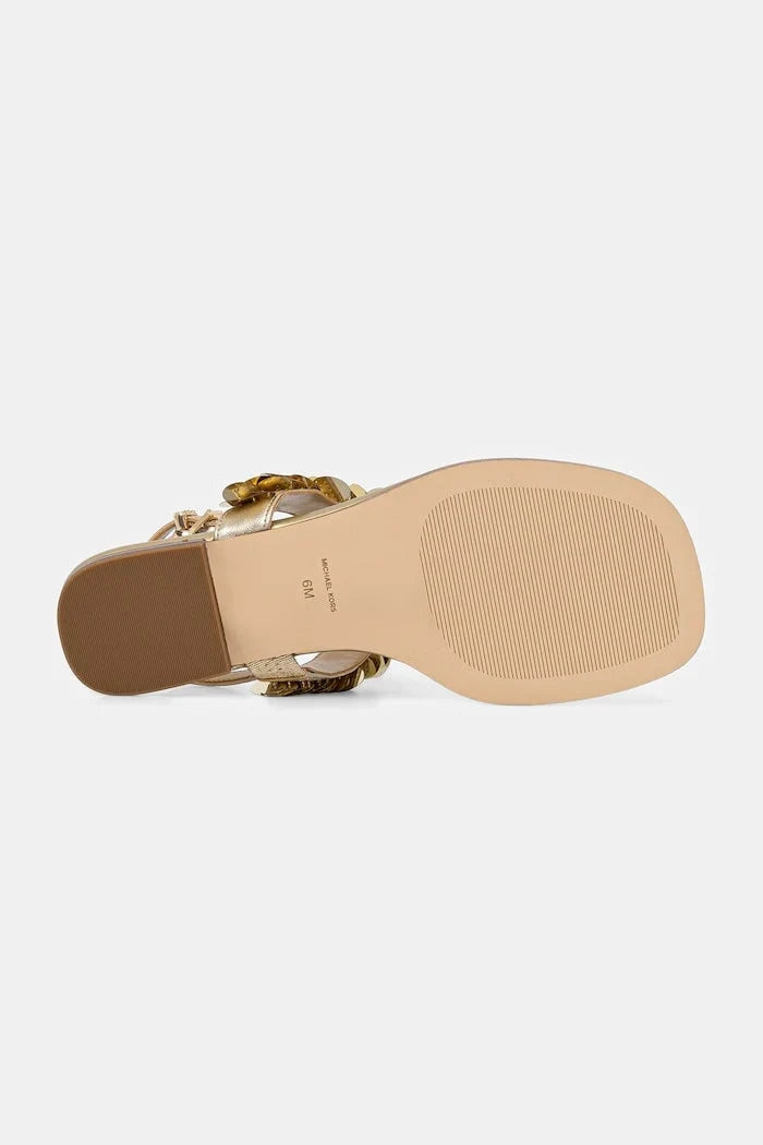 Sandalia de tacón bajo de piel Loretta Thong para mujer de MICHAEL Michael Kors