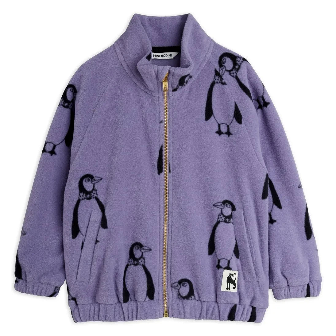 Mini Rodini - Penguins Fermuarlı Sweatshirt Geri Dönüştürülmüş Elyaf | Mor