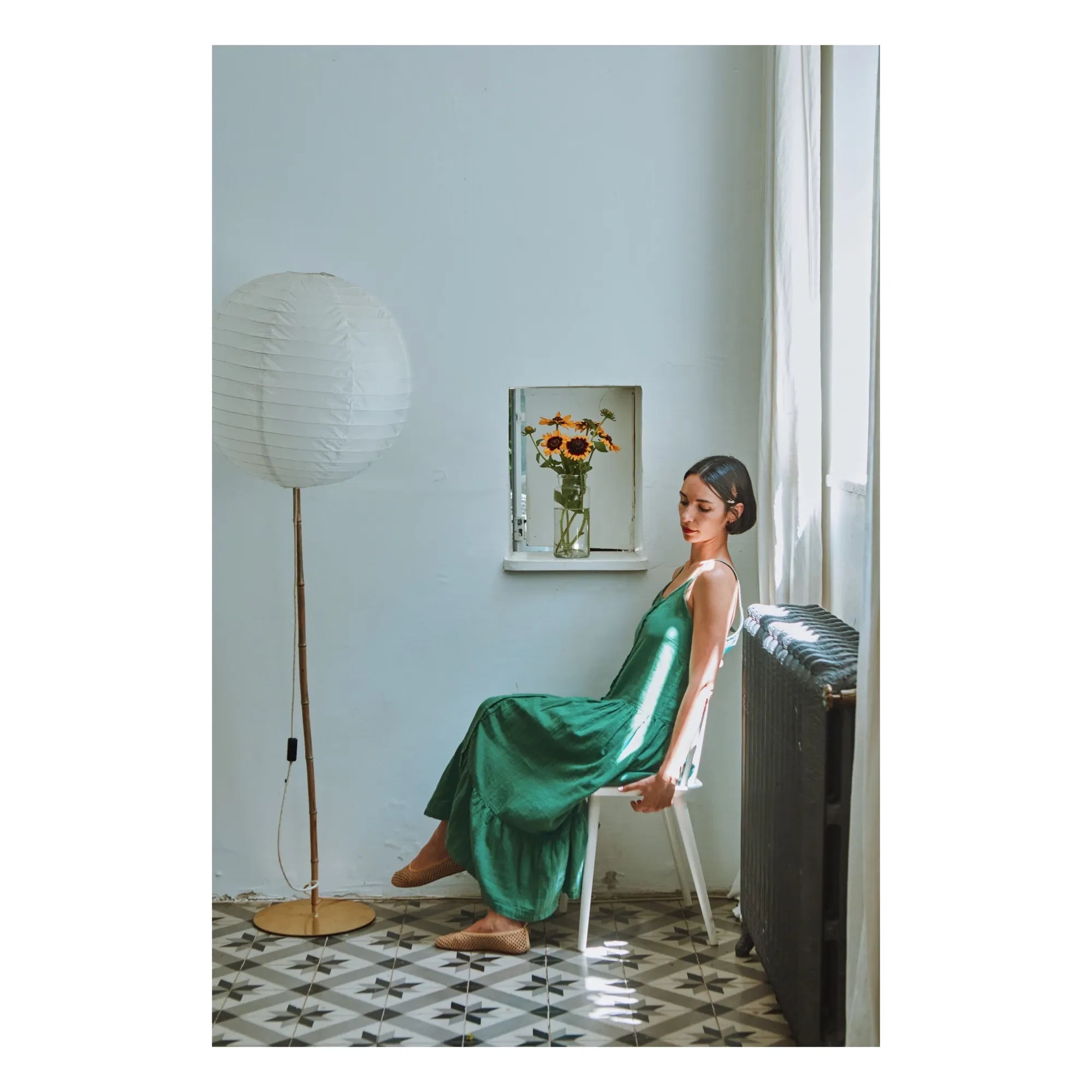 Poudre Organic - Vestido Celosie | Verde bosque