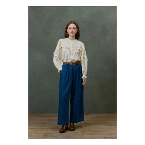 Louise Misha - Blusa Noelianne Popelín de Algodón Orgánico - Colección Mujer | Crema