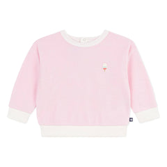 Petit Bateau - Sudadera de felpa rosa