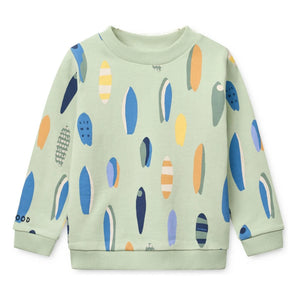 Liewood - Sudadera Thora Surf de algodón orgánico | Verde almendra