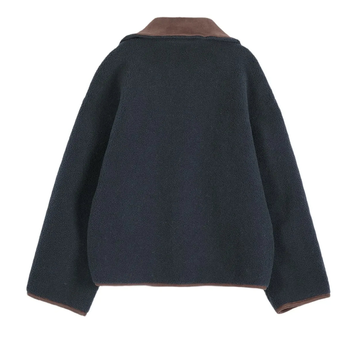 Bobo Choses - Chaqueta de sherpa suave de doble cara | Marrón oscuro