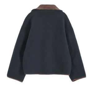 Bobo Choses - Chaqueta de sherpa suave de doble cara | Marrón oscuro