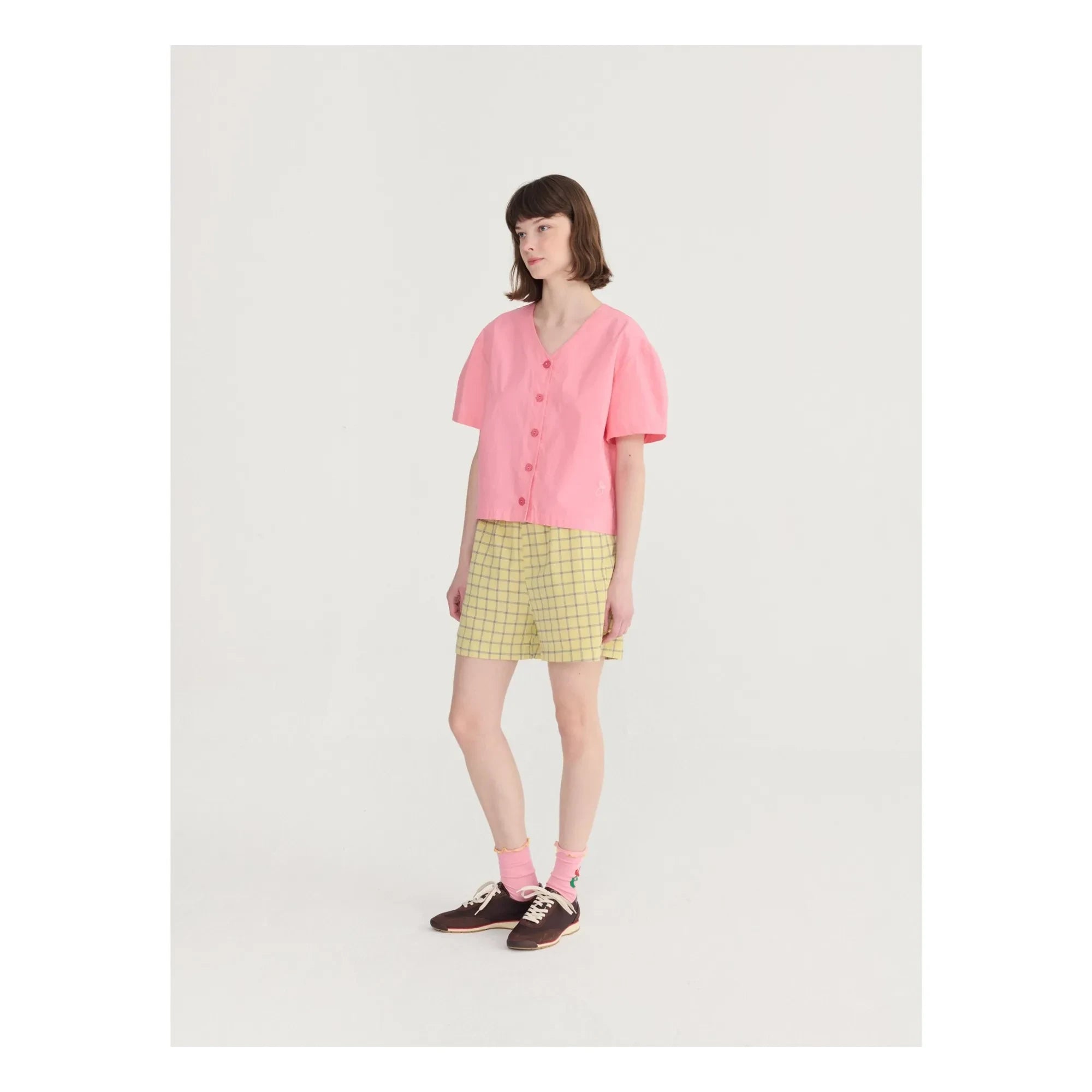 Bobo Choses - Spicy Window Shorts de algodón bambula | Amarillo