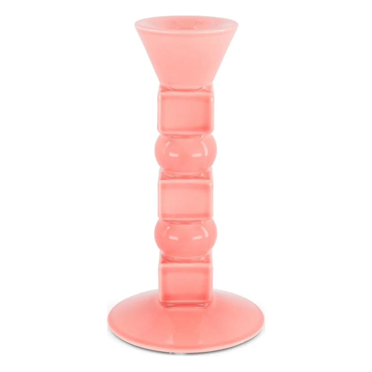 The Socialite Family - Candelabro de cerámica Anna pequeño | Rosa empolvado
