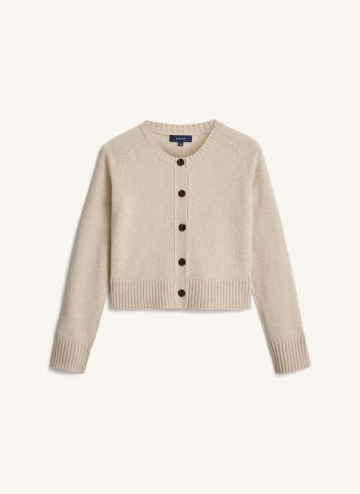 Soeur - Virginia Cardigan con lana merino | Heather beige