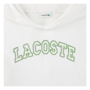 Lacoste - Sudadera con capucha y logo bordado de algodón orgánico | Blanco
