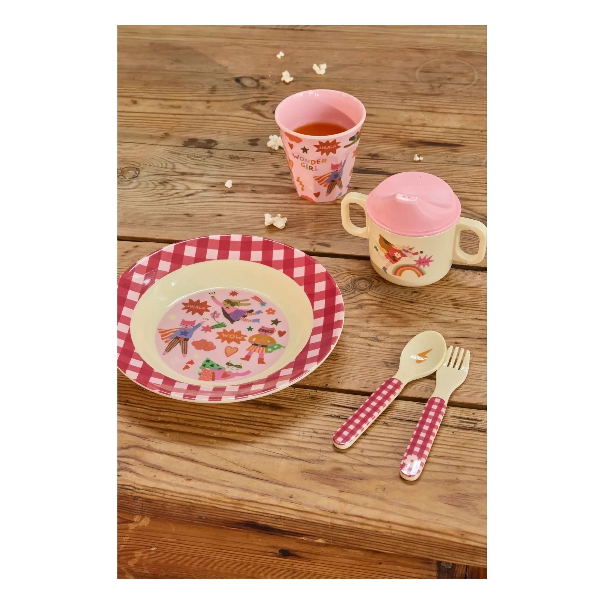 Rice - Plato de sopa de melamina Héro | Rosa