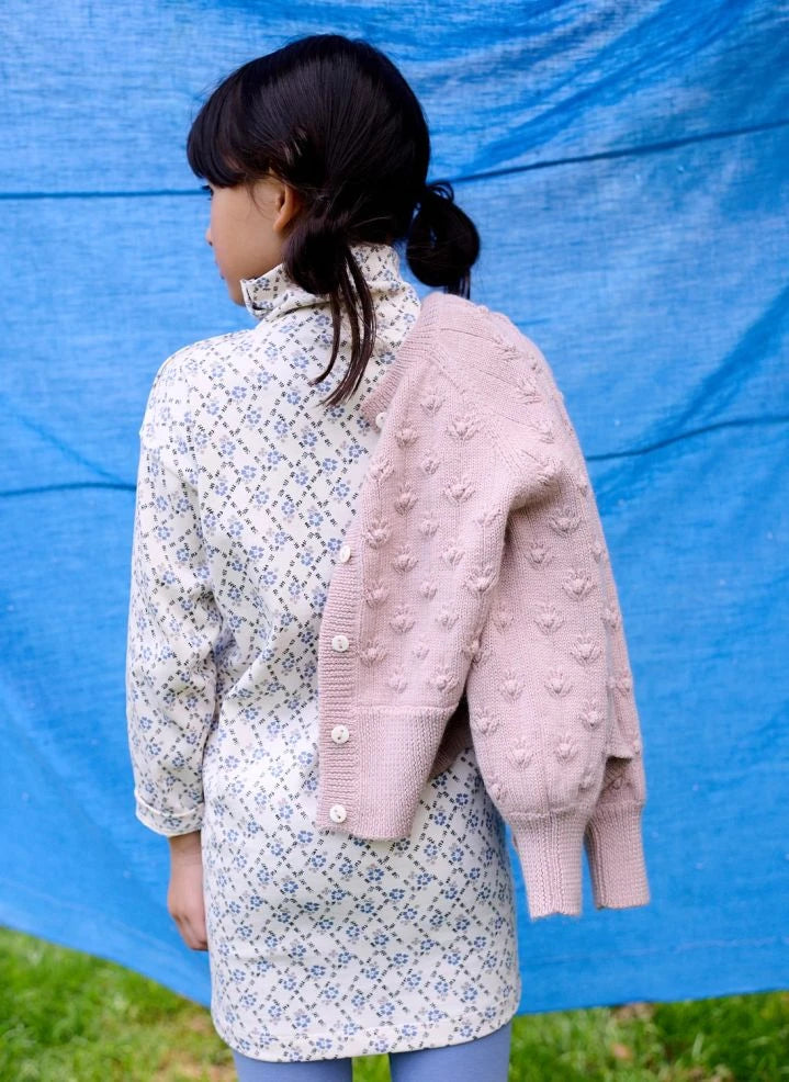 Soor Ploom - Vestido de Cuello Alto Parlor Trellis | Azul Pálido