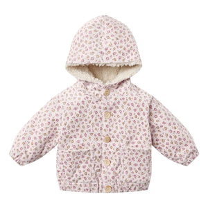 Quincy Mae - Chaqueta de terciopelo orgánico Fleurie | Lila